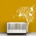 White Monkey Tree Wall Decal by LittleLion Studio