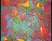 20x16 ORIGINAL Abstract Multi Color Painting on Canvas
