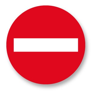 Badge Button Ø38mm Ø1 1/2" Symbole Signe Signalisation signal Interdiction interdit prohibited