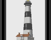 Bodie Island Lighthouse Cross Stitch Pattern