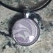 Mabled Metallic Purple and White 1 inch Round Pendant