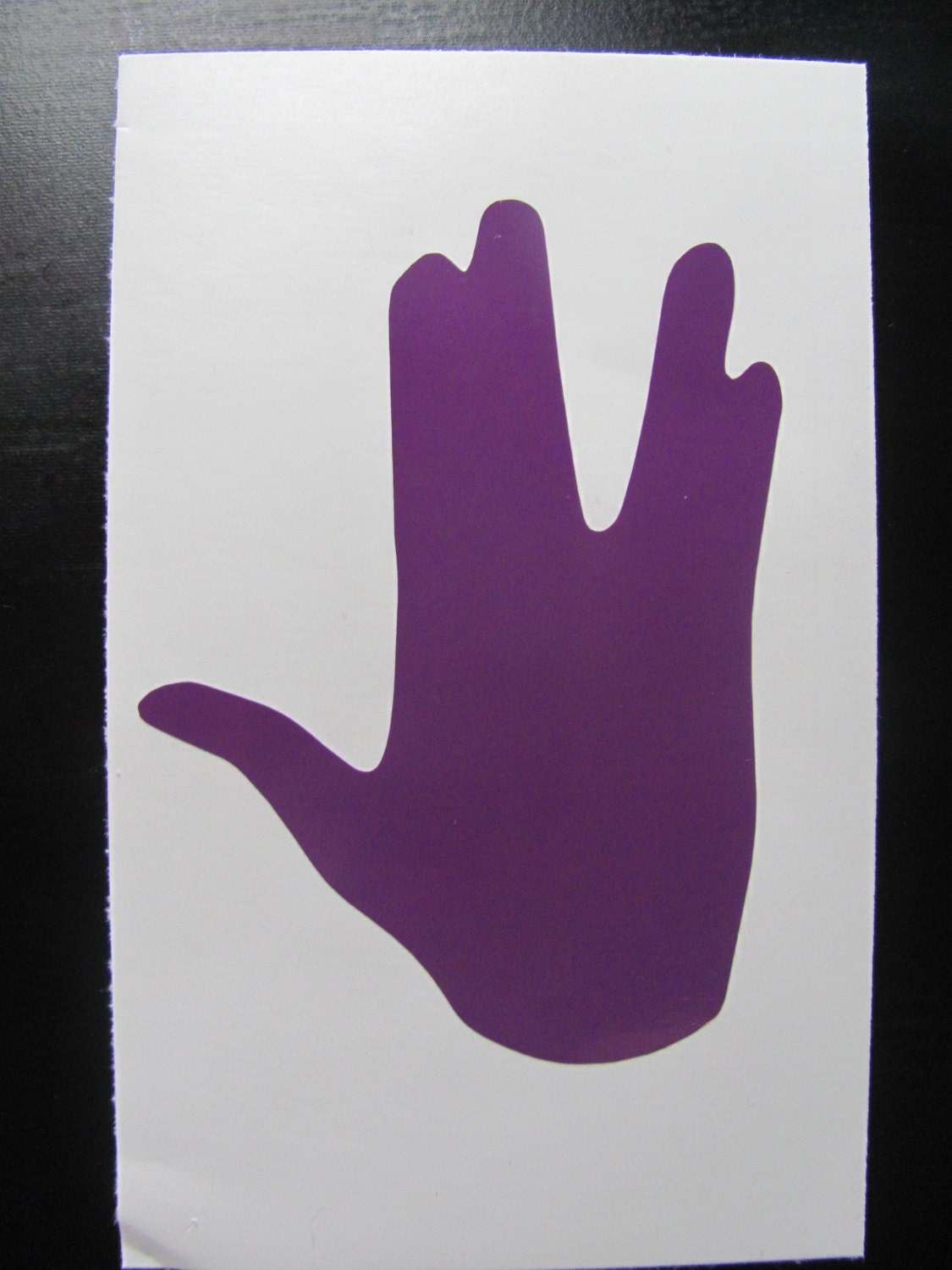 Star Trek - Spock - Put Your Spock Hand Up - Vinyl Decal for Laptop, Car, Cell phone, iPod, Window, Wall, Wherever