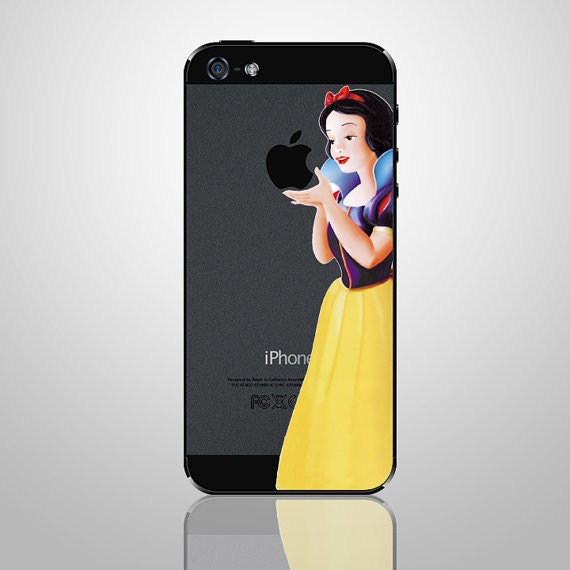 Snow White -- iPhone Back Cover Decal iPhone 5 Decals  iPhone 4S / iPhone 4 Decal Sticker Apple iPhone Vinyl Case Skin