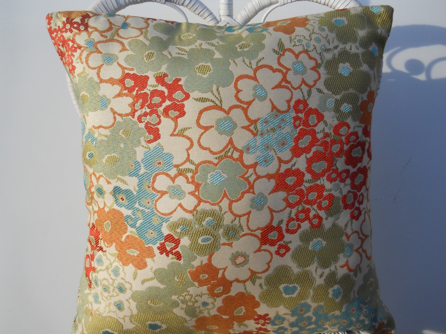 Tapestry Pillow Cover, Multi Floral Pillow, 18'' Decorative Pillow Cover, Stylish Pillow Cover, Cottage Floral Pillow Cover.