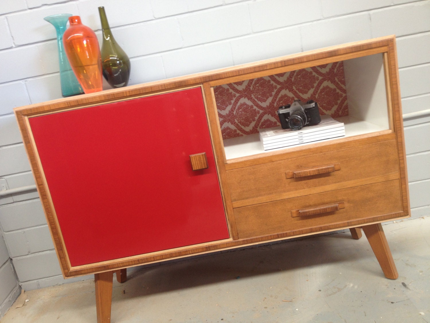 BOBBI SIDEBOARD midcentury modern vintage refurbished credenza / TV unit