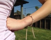 Brass bead braided friendship bracelet (also in 14k gold filled)