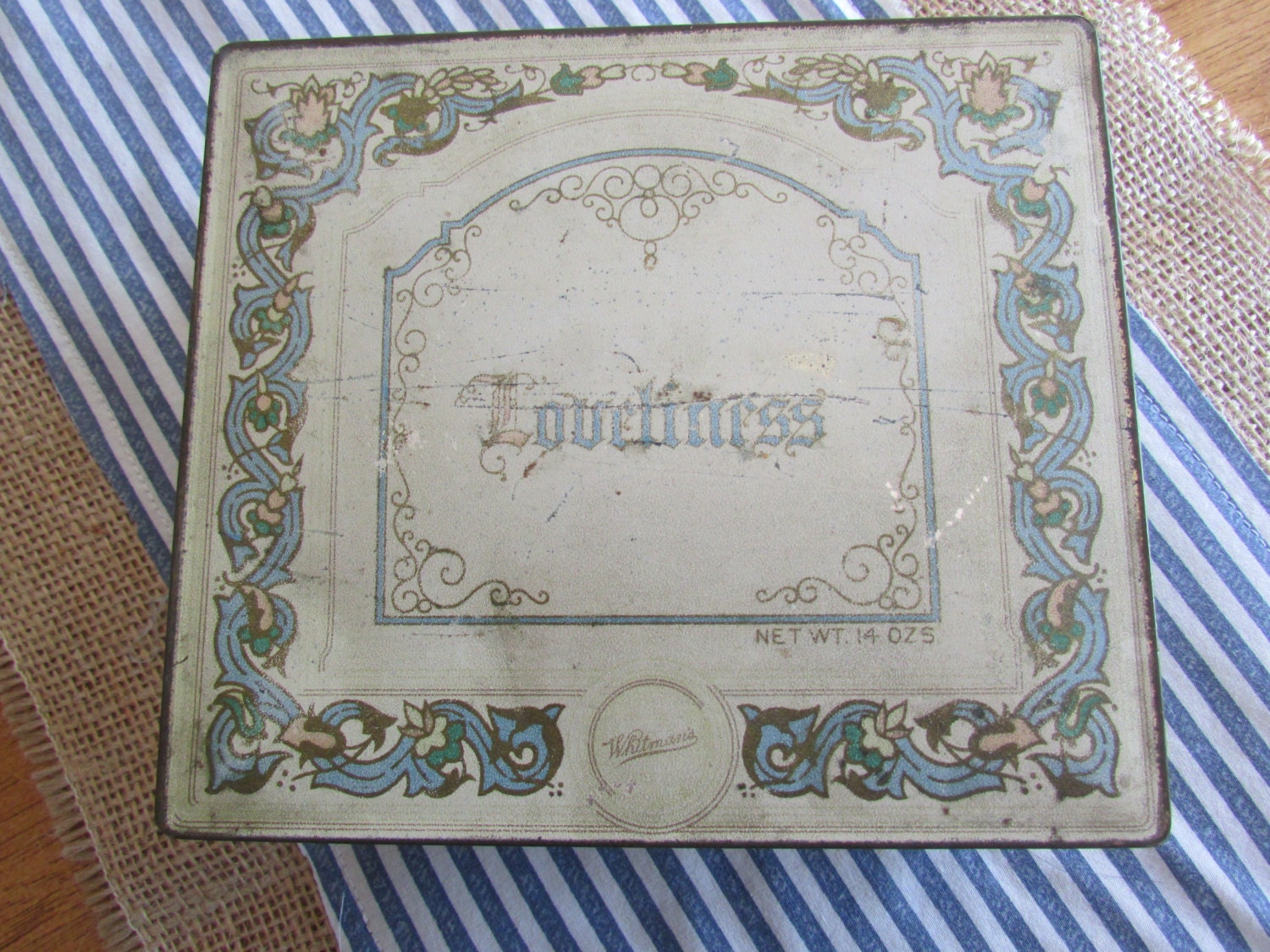 Vintage Whitman's "Loveliness" Chocolate Tin Box