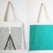 natural / green tote - black print ( sac naturel / vert - sérigraphie noire )