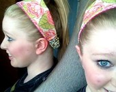 Reversible, Mod, polkadot  floral headband, AMY BUTLER Lotus Pond, MIchael Miller Tortoise Plaid,