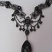 Vintage Avon Black and Silver tone Choker Style Necklace
