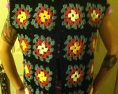 Vest, crocheted granny squares
