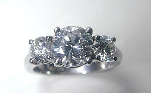 Diamond Engagement Ring 2.51ct 14kt White Gold Fine Jewelry at Etsy