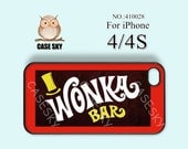 iPhone 4 Case, iPhone 4S Case,  Willy Wonka Bar Candy Wrapper Funny, Plastic Phone Cases, iPhone Case, Case for iPhone -410028