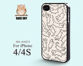 iPhone 4 Case, iPhone 4S Case, Because cats, iPhone Case, Plastic Phone Cases Case for iPhone -410233