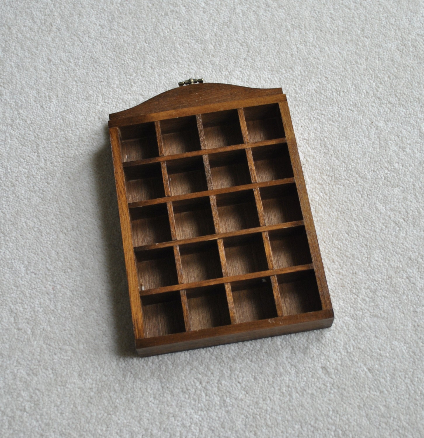 Vintage Wooden thimble display case Holds by VintageEnglishAttic