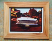 Echo Accelarator - unique, handmade wooden frame and limited print