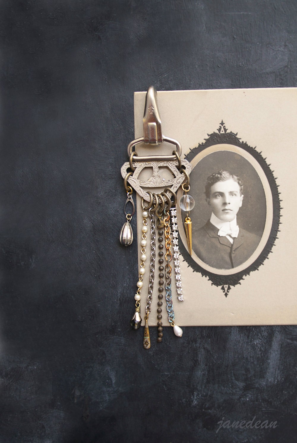 Chain Waterfall Keychain - all recycled materials