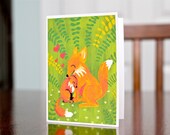 Father's Day Card, fox card, father and child card, love card, i love you card, mother card