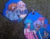 Truly Outrageous - Modern Jem & the Holograms hand-painted earrings