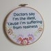 Embroidered Rap Lyrics: Paris by Kanye West - In Round Embroidery Hoop