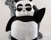 Anime-style Lazy Panda Plush Ornament