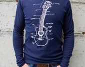 Guitars diagram on long sleeve thermal
