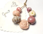 RESERVED for the lovely Mary Lu / Candy Rose / Sweet Tone Rose Bead Set