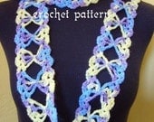 crochet pattern digital download Lacy Butterfly scarf