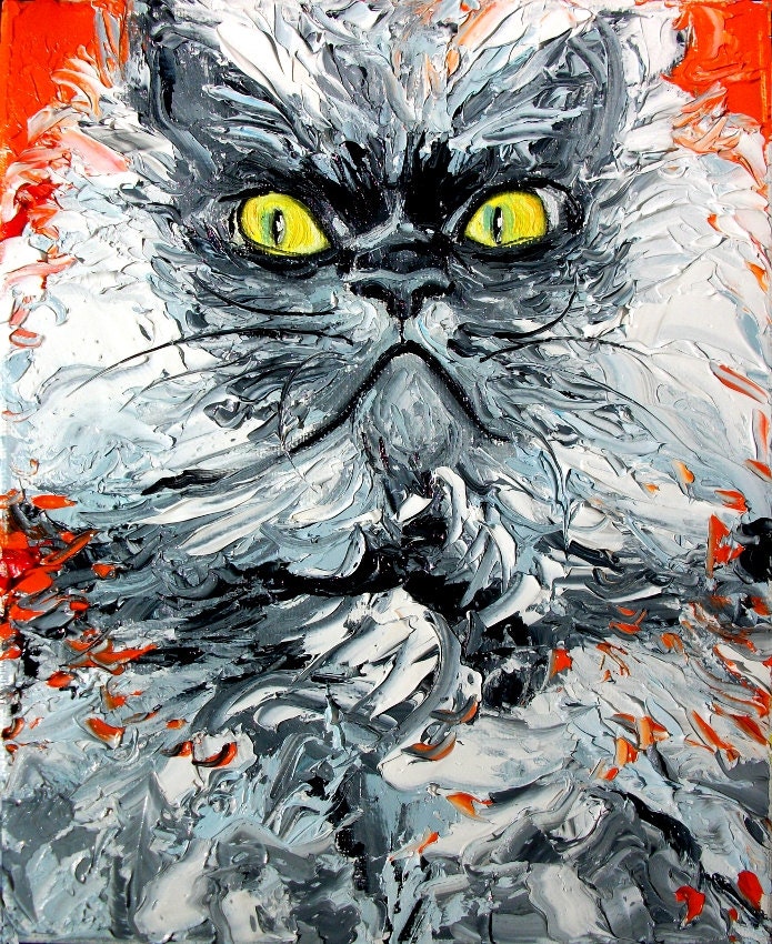 Minion Tribute to Colonel Meow - print of original oil painting 5x7 inches