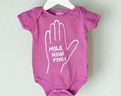 Mile high five -  Infant one piece, orchid, size 3-6 mo