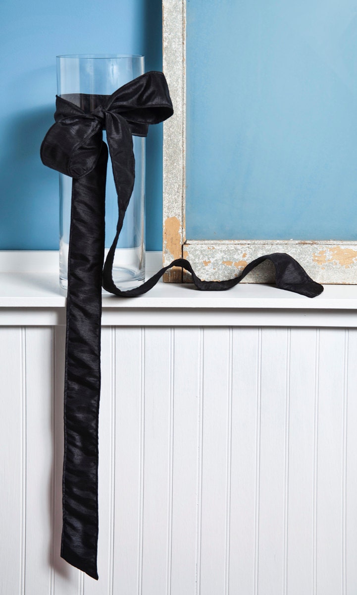 Black Sash - Black Wedding Sash Bridal Sash