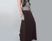 Long Skirt, Brown Maxi Floor Length, CHOOSE SIZE, Tall & Petite available