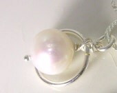 Sterling Silver, 9mm Fresh Water Pearl Signature Charm for Charm Bracelet- Christian Jewelry - Go-Go