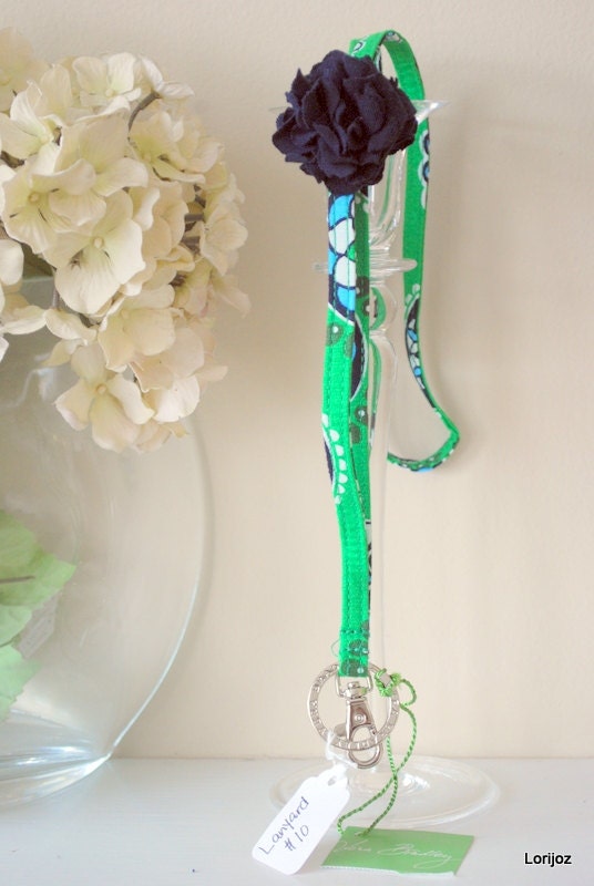 Vera Bradley Flower Embelished Lanyard Great Teacher Gift