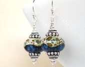 Leatherback Lampwork Earrings in sterling silver
