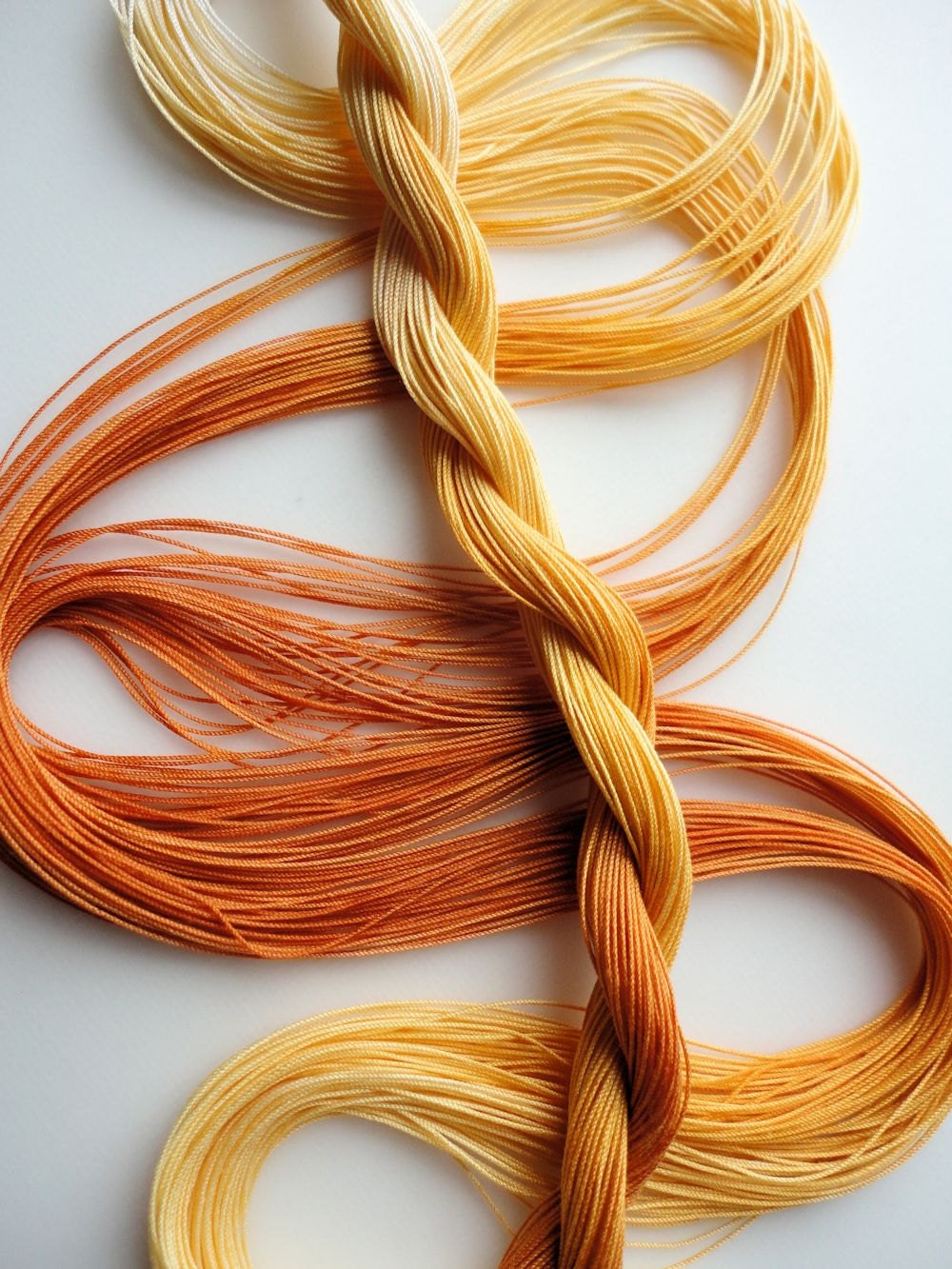 Size 40 hand dyed tatting crochet thread  "Gold Dust"
