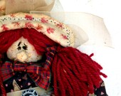 OOAK cloth doll handmade- Big Feet little witch
