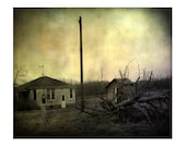 Abandoned, Dark Ominous Sky, Fallen Tree, Old House, Empty - Once Upon A Time