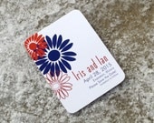 Modern Save the Date Card Flower Save the Date  - Iris Deposit