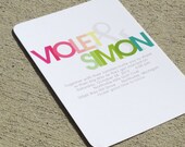 Wedding Invitation - Custom Wedding Invitation - Deposit Violet