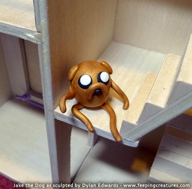 Jake the Dog from Adventure Time polymer clay sculpture