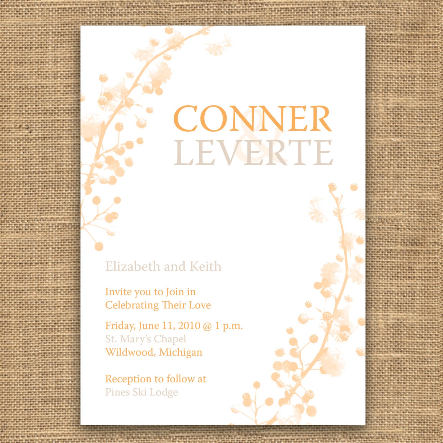 Wedding Invitation - Blossom Two