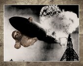 Slothzilla III - Hindenburg Art Print 18 x 24,