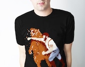 Men's Retro Haymaker, Videogame t-shirt, Nintendo, Man Punching Bear,  S-2XL