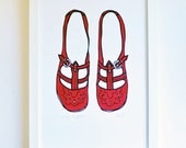 Ruby Slippers large A4 print