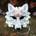 Cherry Blossom Wolf Mask V3 ...original hand made leather wolf mask