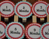 Photo Clips. Photo Banner. DIY Photo Banner. First Birthday. Red. Blue.