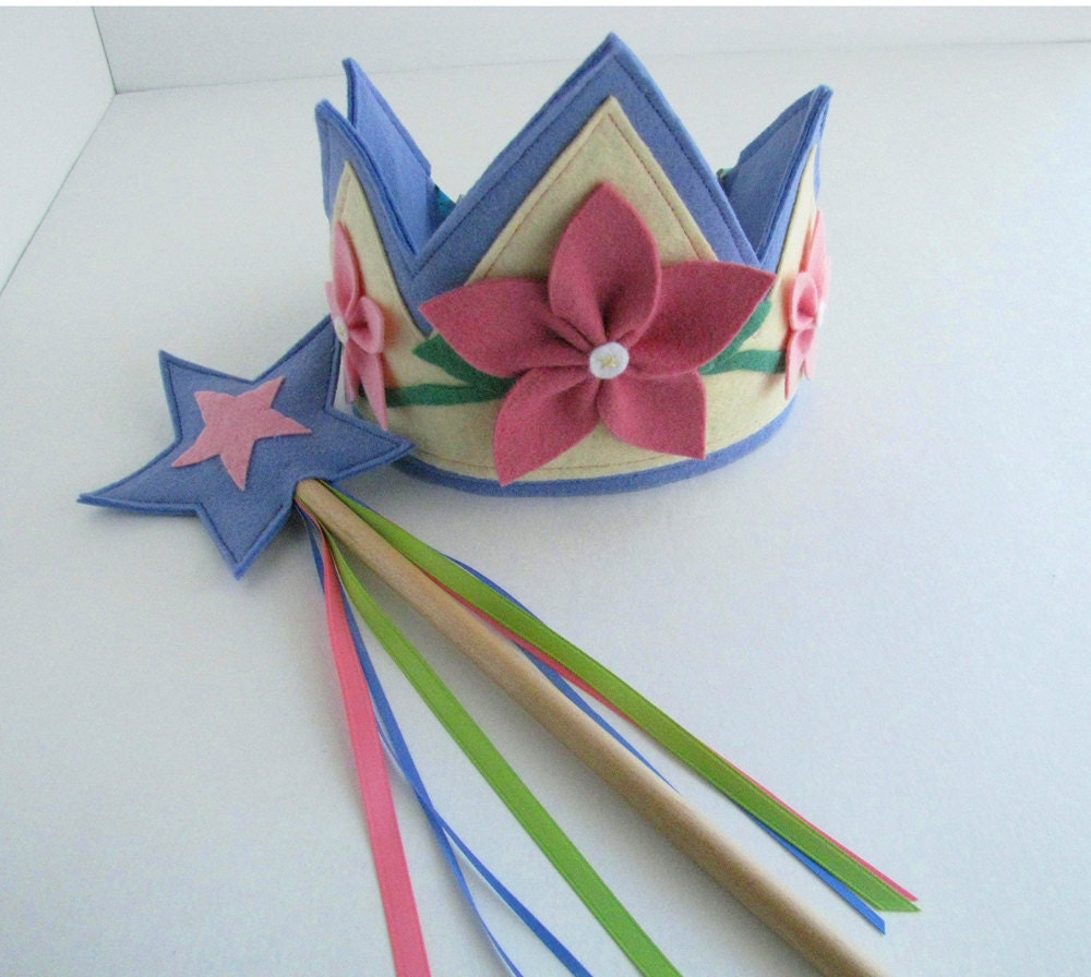 Wool Felt Crown and Wand