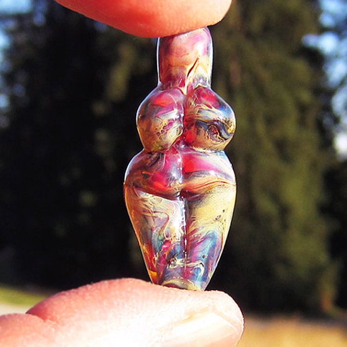 Handmade Lampwork Glass Goddess Bead DH Clio SRA