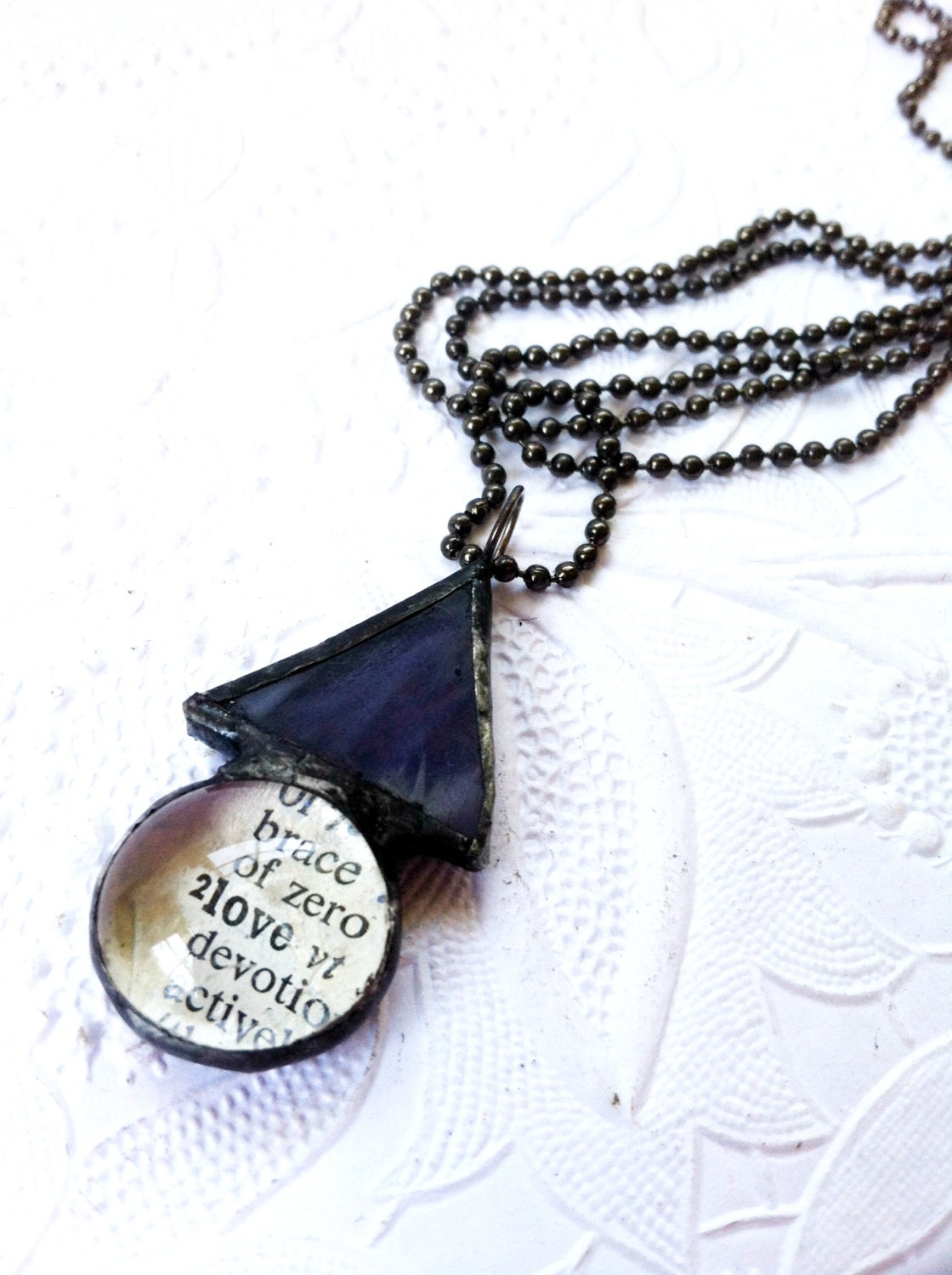 Love Necklace, Soldered Glass Bauble Charm, House Necklace, Soldered House Charm, Dictionary Word Necklace, Dictionary Necklace
